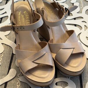 Kork-Ease Women's Tan Wedge Sandals